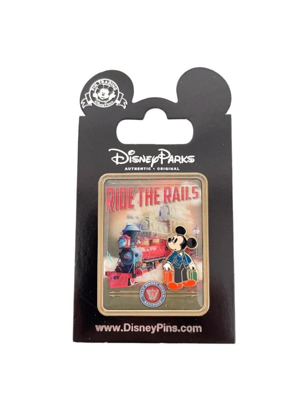 Disney Parks Walt Disney World Railroad Mickey Mouse Ride the Rails Train Pin